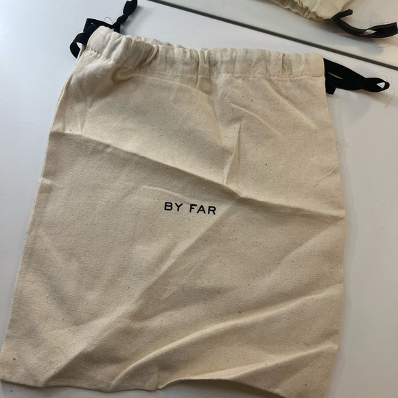 matilda Djerf (as seen on) BY FAR Baby Amber - Ivory Spray Paint Leather Bag - Picture 7 of 8